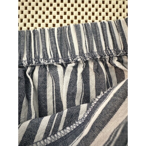 Lavender Sky Linen Blend A Line Skirt Blue Striped Classic Women’s Size Small S - Picture 9 of 10